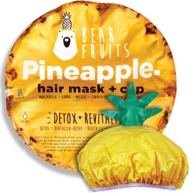 BEAR FRUITS Pineapple Μάσκα Μαλλιών για Αποτοξίνωση & Ανανέωση 20ml & Σκουφάκι Ανανάς