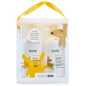 BABE LABORATORIOS Promo Pediatric Baby Box Bath Gel Mild Foam Bath for Babies & Children 500ml & Moisturizing Body Milk Moisturizing Body Milk for Babies & Children 500ml