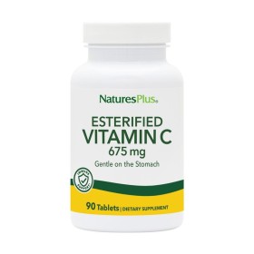 NATURES PLUS Esterified Vitamin C Συμπλήρωμα Βιταμίνης C με Αντιοξειδωτική Δράση για το Καρδιαγγειακό & Ανοσοποιητικό Σύστημα 90Ταμπλέτες
