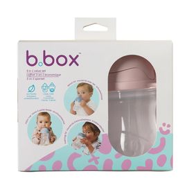 B.box 3in1 Σετ Εκπαιδευτικό Κύπελλο με & Χωρίς Καλαμάκι από 6m+ Blush 240ml B.box 3in1 Σετ Εκπαιδευτικό Κύπελλο με & Χωρίς Καλαμάκι από 6m+ Blush 240ml
