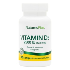Natures Plus Vitamin D3 2500iu Συμπλήρωμα με Βιταμίνη D3 90 Μαλακές Κάψουλες Natures Plus Vitamin D3 2500iu Συμπλήρωμα με Βιταμίνη D3 90 Μαλακές Κάψουλες