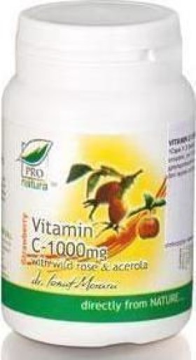 PRO NATURA Vitamin C 1000mg Strawberry 60 Ταμπλέτες 