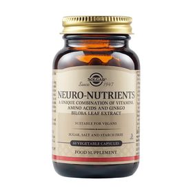 Solgar Neuro-Nutrients για Τόνωση των Πνευματικών Λειτουργιών 60 Φυτικές Κάψουλες Solgar Neuro-Nutrients για Τόνωση των Πνευματικών Λειτουργιών 60 Φυτικές Κάψουλες