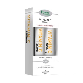 Power Of Nature Promo Vitamin C 1000mg Stevia για την Ενίσχυση του Ανοσοποιητικού 2x20 Αναβράζοντα Δισκία