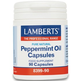 LAMBERTS Peppermint Oil 100mg Συμπλήρωμα για το Πεπτικό Σύστημα 90 Κάψουλες