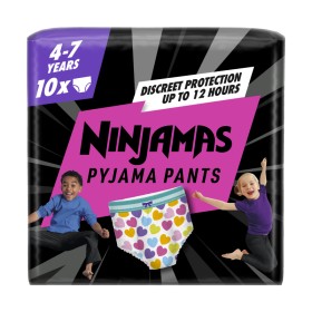 Pampers Ninjamas Pyjama Pants Πάνες Βρακάκι για Κορίτσια 4-7 Ετών (17-30kg) 10 Τεμάχια