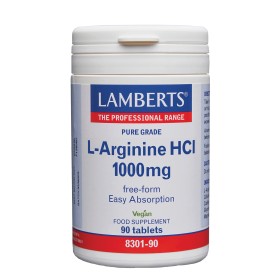 Lamberts L-Arginine Hcl 1000mg Συμπλήρωμα με Αργινίνη 90 Ταμπλέτες Lamberts L-Arginine Hcl 1000mg Συμπλήρωμα με Αργινίνη 90 Ταμπλέτες