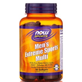 NOW SPORTS Mens Extreme Sports Multi Πολυβιταμίνη Ενέργειας για Άνδρες Αθλητές 90 Μαλακές Κάψουλες