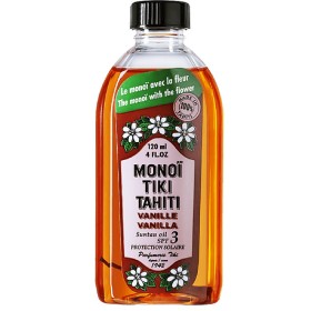 Monoi Tiki Vanilla Solair Spf3 Λάδι Μαυρίσματος Λάδι Προσώπου & Σώματος Άρωμα Βανίλια 120ml