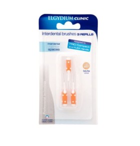 Elgydium Trio Refill Ανταλλακτικά για Μεσοδόντια Βουρτσάκια 1.2mm Πορτοκαλί 3 Τεμάχια