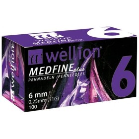 Wellion Medfine Plus Βελόνες Ινσουλίνης 6mm 100 Τεμάχια
