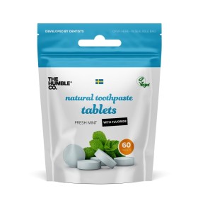 THE HUMBLE CO Natural Toothpaste Tabs Οδοντόκρεμα σε Ταμπλέτα με Φθόριο Γεύση Μέντα 60 Ταμπλέτες