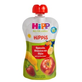 HIPP Hippis Φρουτοπολτός Φράουλα, Μπανάνα & Μήλο 100g