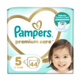 Pampers Premium Care Μέγεθος 5 (11-16kg) Βρεφικές Πάνες 44 Τεμάχια