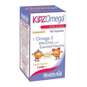 Health Aid Kidz Omega Ιχθυέλαιο για Παιδιά σε Μασώμενες Ταμπλέτες 60 Τεμάχια