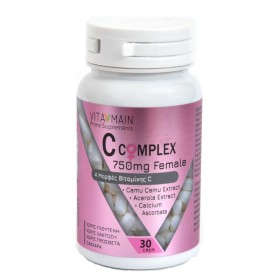 Vitamain C-Complex Female 750mg  Ενίσχυση Ανοσοποιητικού 30 Κάψουλες