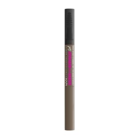 Nyx Professional Make Up Zero To Brow Longwear Gel Ash Brown Διπλό Απλικατέρ Φρυδιών 2ml