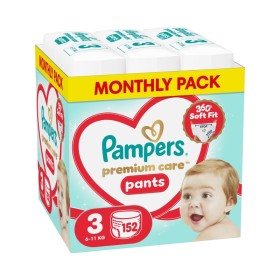 Pampers Premium Care Μέγεθος 3 (6kg-11kg) Πάνες Βρακάκι 152 Τεμάχια [Monthly Pack]