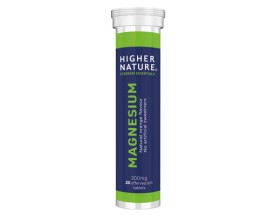 HIGHER NATURE Magnesium 200mg 20 Effervescent Tablets