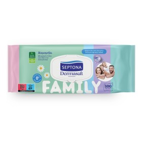 Septona Dermasoft Family Μωρομάντηλα με Χαμομήλι 100 Τεμάχια