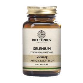 Bio Tonics Selenium 200 mcg Συμπλήρωμα Διατροφής με Σελήνιο 60 Κάψουλες Bio Tonics Selenium 200 mcg Συμπλήρωμα Διατροφής με Σελήνιο 60 Κάψουλες