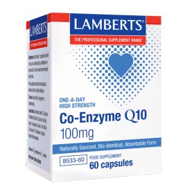 Lamberts Co-Enzyme Q10 100mg Συμπλήρωμα για Ενέργεια 60 Κάψουλες