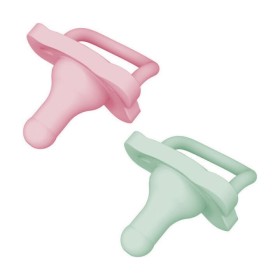 Dr. Browns Happy Paci Πιπίλα Σιλικόνης Ροζ & Πράσινη 0-6m 2 Τεμάχια