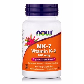 NOW MK-7 Vitamin K-2 100mcg Συμπλήρωμα για την Πήξη του Αίματος 60 Κάψουλες