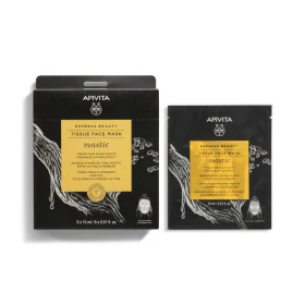 Apivita Express Beauty Tissue Μάσκα Προσώπου Μαστίχα Σύσφιξη & Αίσθηση Lifting 15ml