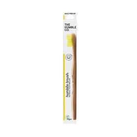 THE HUMBLE CO Humble Brush Bamboo Toothbrush Medium Οδοντόβουρτσα Ενηλίκων Κίτρινο 1 Τεμάχιο