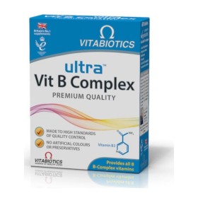VITABIOTICS Ultra Vit B Complex Συμπλήρωμα Διατροφής με Σύμπλεγμα Βιταμινών Β 60 Ταμπλέτες