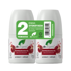 Dr. Organic Promo Pomegranate Deodorant Αποσμητικό Roll On με Ρόδι 50ml [-50% Στο 2ο Προϊόν]