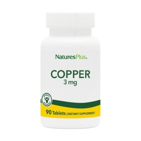 NATURES PLUS Copper 3mg Immune Supplement with Iron Chelate 90 Tablets