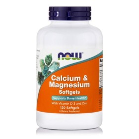 NOW Calcium & Magnesium Συμπλήρωμα με Ασβέστιο & Μαγνήσιο για την Καλή Υγεία των Οστών 120 Μαλακές Κάψουλες