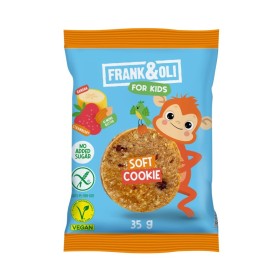 Frank & Oli For Kids Soft Cookie Μαλακό Μπισκότο για Παιδιά με Πάστα Αμυγδάλου Φράουλα & Μπανάνα 35gr Frank & Oli For Kids Soft Cookie Μαλακό Μπισκότο για Παιδιά με Πάστα Αμυγδάλου Φράουλα & Μπανάνα 35gr