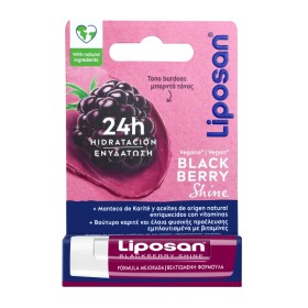 Liposan Black Berry Shine Lip Balm Βάλσαμο Χειλιών για Ενυδάτωση & Θρέψη 4.8g