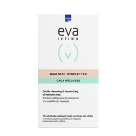 INTERMED Εva Intima Fresh & Clean Towelettes Πανάκια Καθαρισμού Ευαίσθητης Περιοχής 12 Τεμάχια
