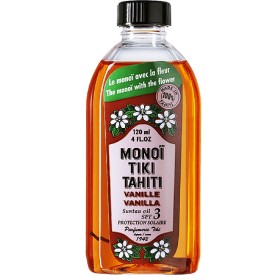 MONOI TIKI Vanilla Solair SPF3 Tanning Oil Face & Body Oil Vanilla Scent 120ml