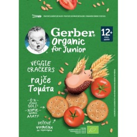 Gerber Organic for Junior Κράκερ Δημητριακών με Τομάτα 12m+ 100g