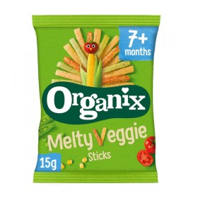 Organix Bio Melty Veggie Στικς Καλαμποκιού με Λαχανικά 7m+ 15g