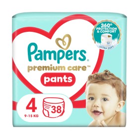 Pampers Premium Care Pants Μέγεθος 4 (9-15kg) Πάνες Βρακάκι 38 Τεμάχια