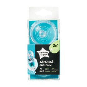 Tommee Tippee Θηλές Σιλικόνης Advanced Anti-Colic κατά των Κολικών Μικρής Ροής 0m+ 2 Τεμάχια