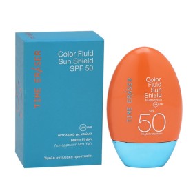 Medisei Time Eraser Color Fluid Sun Shield Λεπτόρρευστο Αντηλιακό Γαλάκτωμα Προσώπου με Χρώμα & Ματ Αποτέλεσμα Spf50 50ml