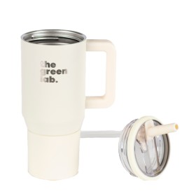 Boobam Τhe S Cup Aνοξείδωτο Μπουκάλι Θερμός Μπεζ 1200ml