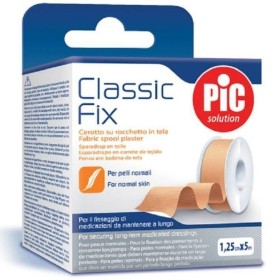 Pic Solution Classic Fix Ρολό Λευκοπλάστη Υφασμάτινο 1.25cmx5m 1 Τεμάχιο