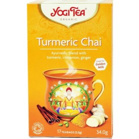 Yogi Tea Turmeric Chai Βιολογικό Τσάι για Χαλάρωση & Εξύψωση Διάθεσης 17 Φακελάκια 30.6g