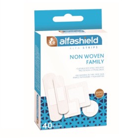 Alfashield Alfaplast Strips Non Woven Family Strips Αυτοκόλλητα Επιθέματα σε 5 Μεγέθη 40 Τεμάχια Alfashield Alfaplast Strips Non Woven Family Strips Αυτοκόλλητα Επιθέματα σε 5 Μεγέθη 40 Τεμάχια