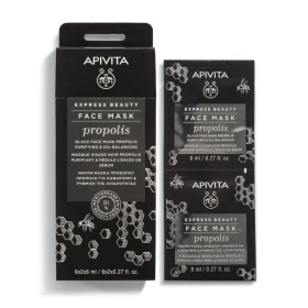 Apivita Express Beuty Μάσκα για Βαθύ Καθαρισμό για Λιπαρές Επιδερμίδες με Πρόπολη 2x8ml