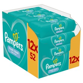 PAMPERS Fresh Clean Μωρομάντηλα Μωρομάντηλα 624 Τεμάχια [Monthly Pack]