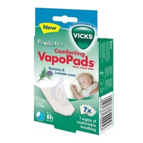 VICKS Pediatric Comforting Vapo Pads Rosemary & Lavender Scent Ταμπλέτες για Βρέφη 3m+ & Παιδιά 7 Ταμπλέτες